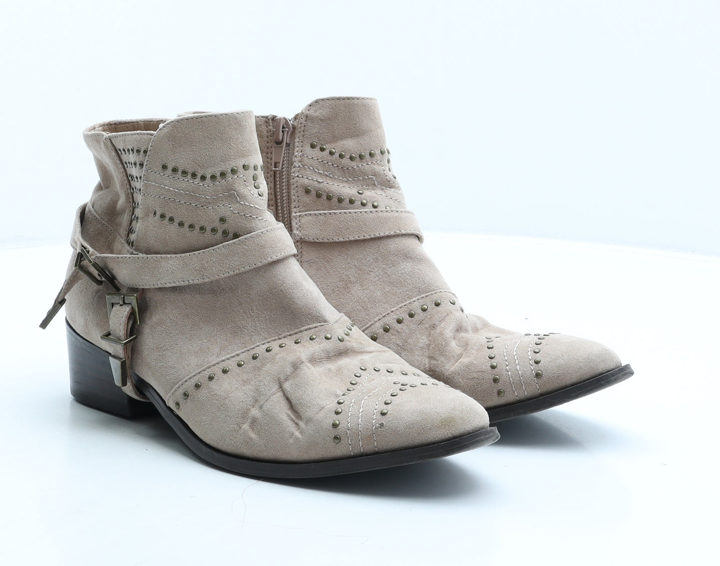 La Strada Womens Beige Suede Bootie Boot UK 7 40