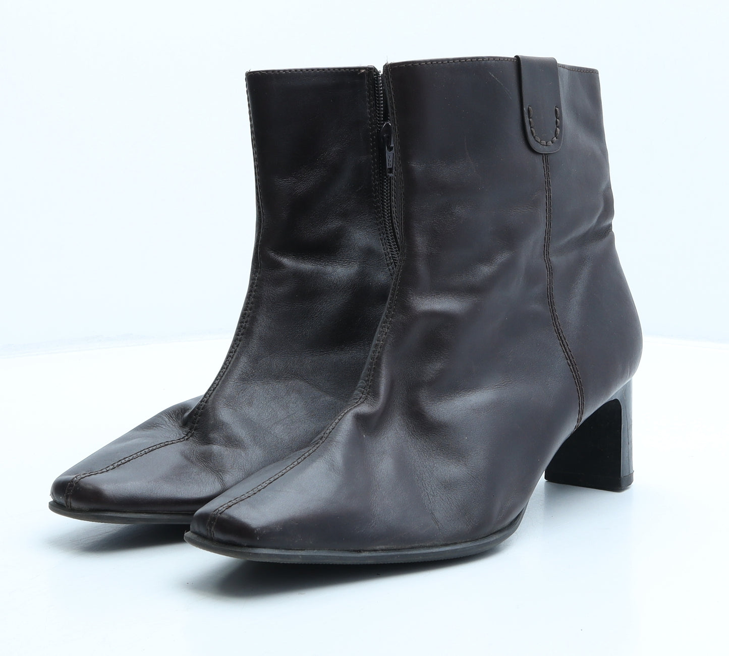 Preworn Womens Brown Leather Bootie Boot UK 8