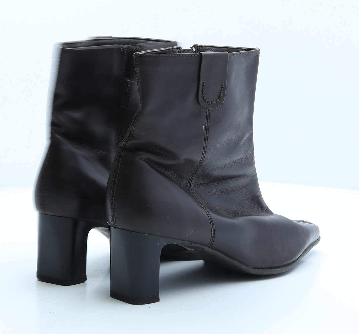 Preworn Womens Brown Leather Bootie Boot UK 8