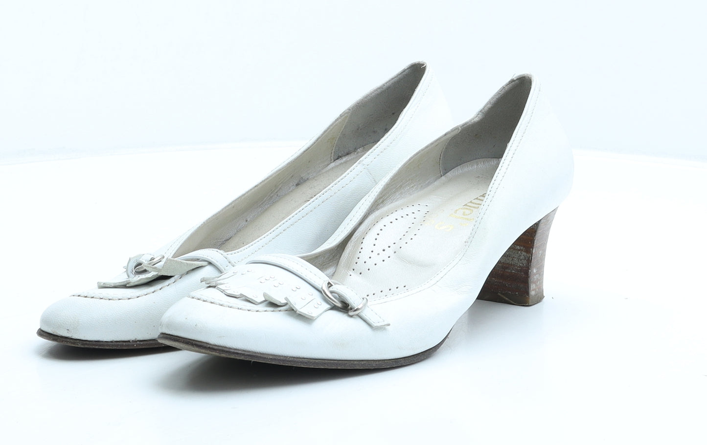 Daniels Womens White Leather Loafer Casual UK 7 40