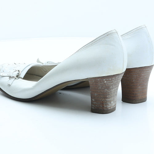 Daniels Womens White Leather Loafer Casual UK 7 40
