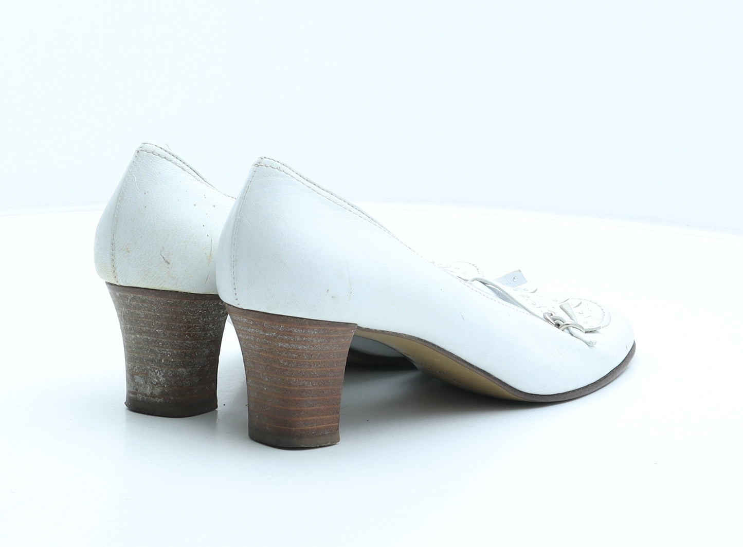 Daniels Womens White Leather Loafer Casual UK 7 40