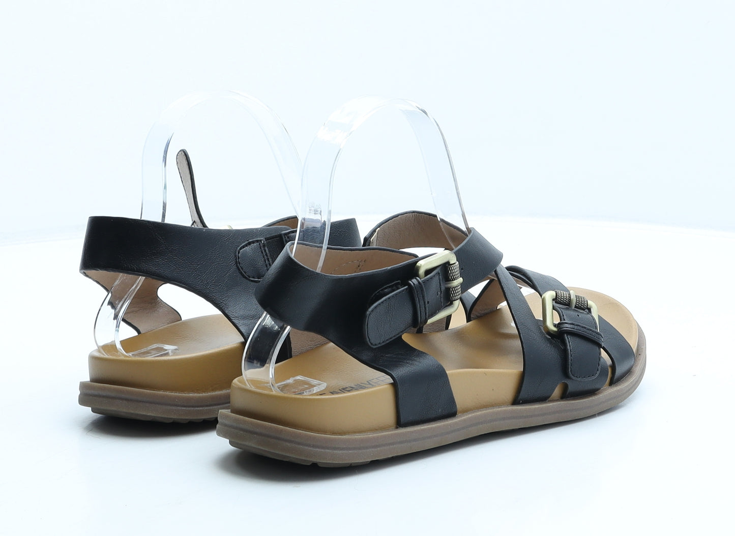 Heavenly Feet Womens Black Polyamide Strappy Sandal UK 7 40