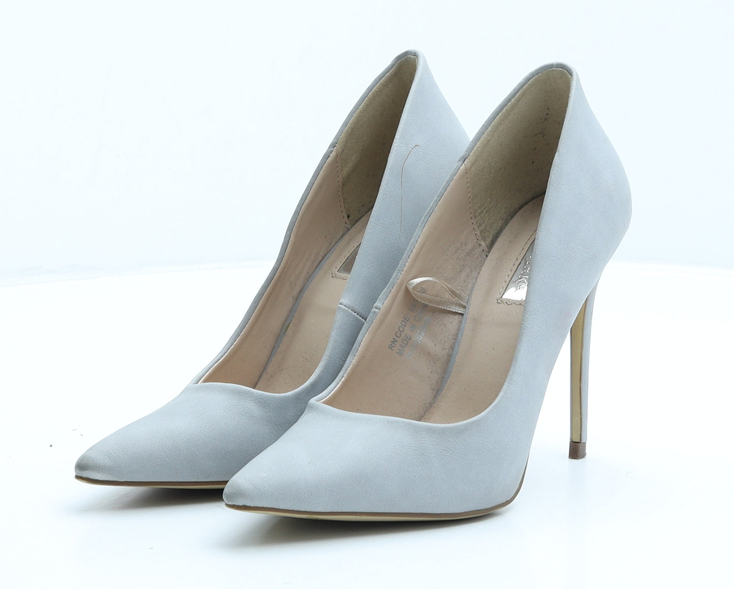 Primark Womens Grey Polyester Court Heel UK 3 36