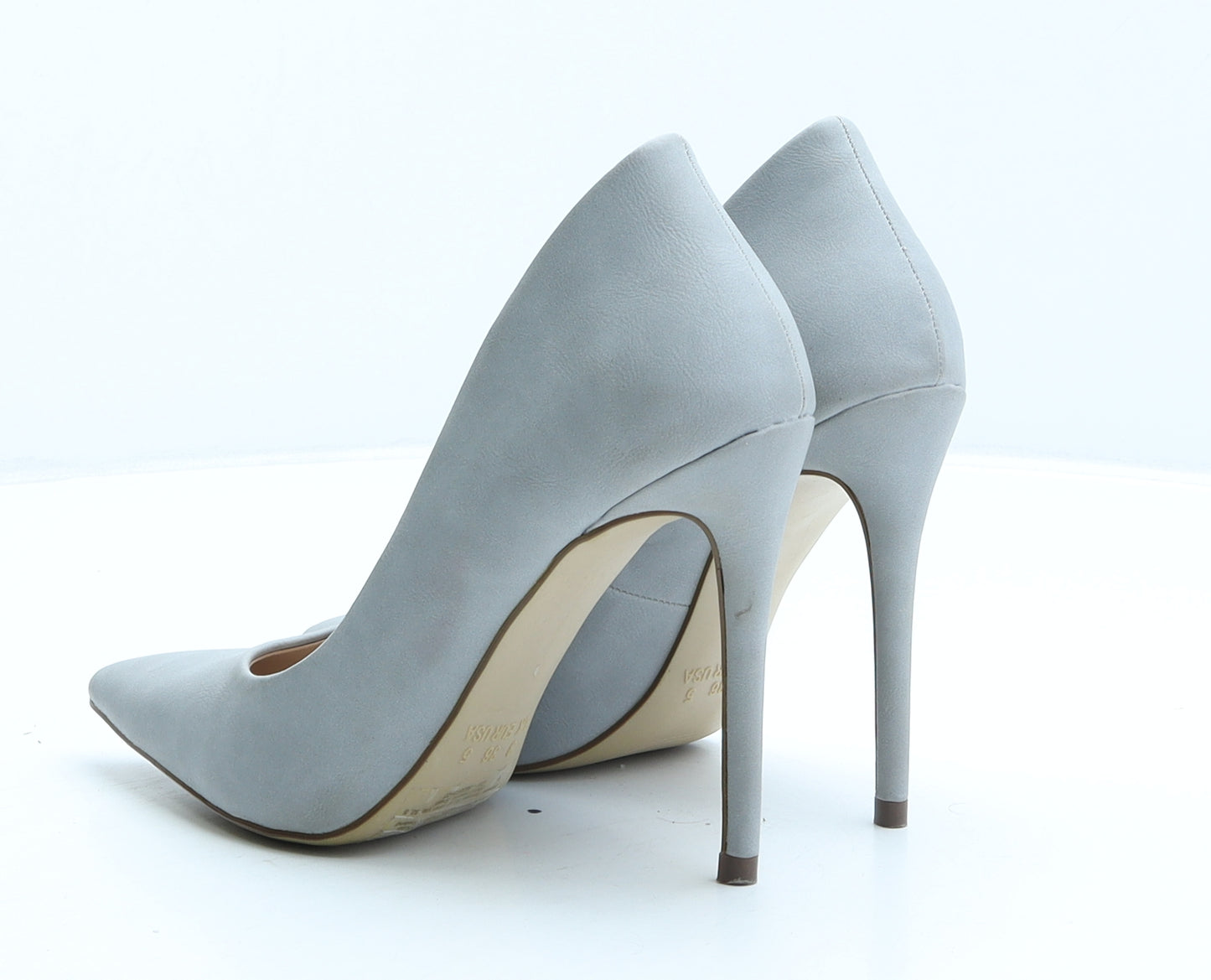 Primark Womens Grey Polyester Court Heel UK 3 36