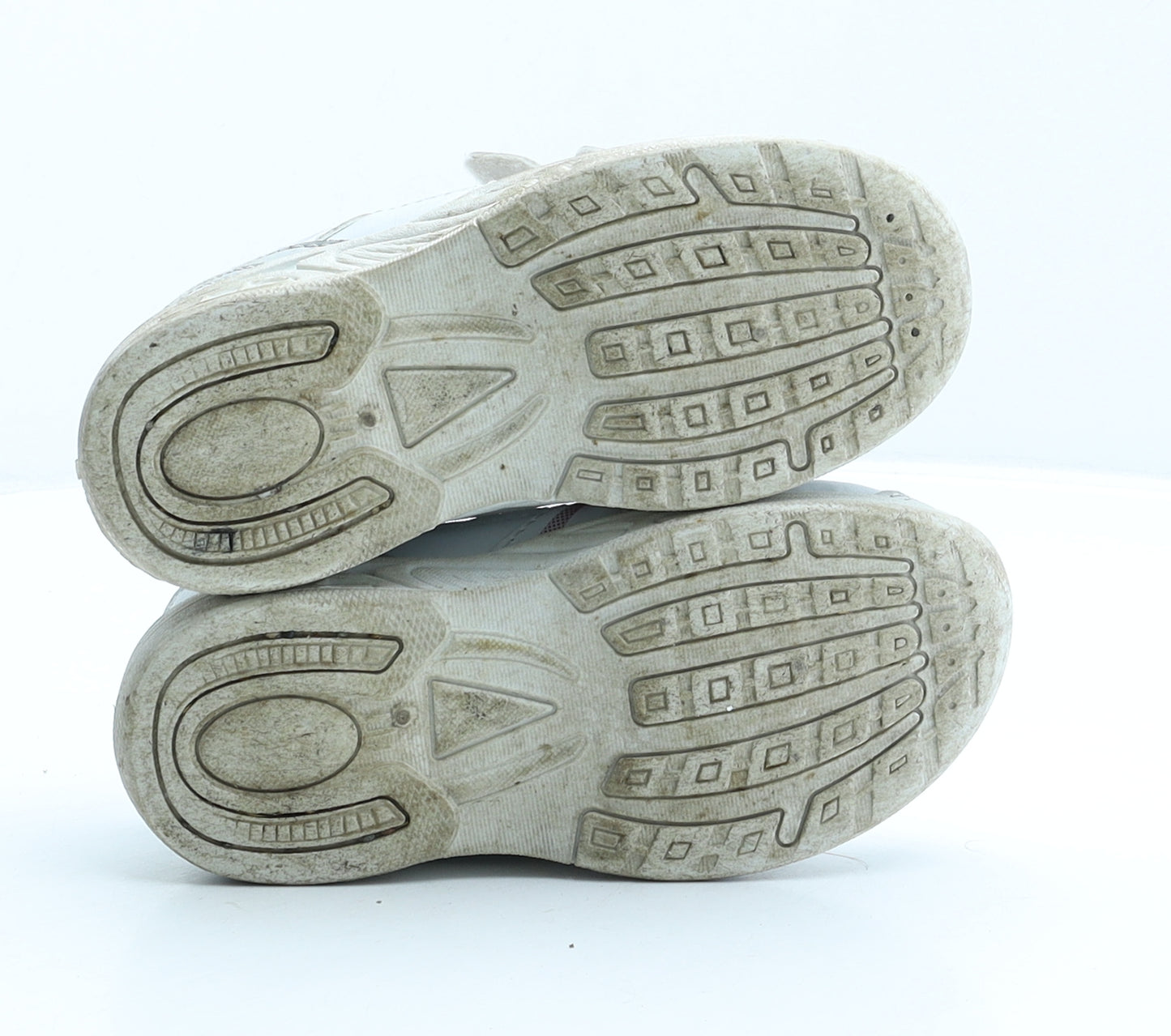 F&F Girls White Fabric Trainer UK 10