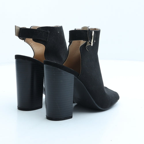 Primark Womens Black Suede Slingback Heel UK 3 36