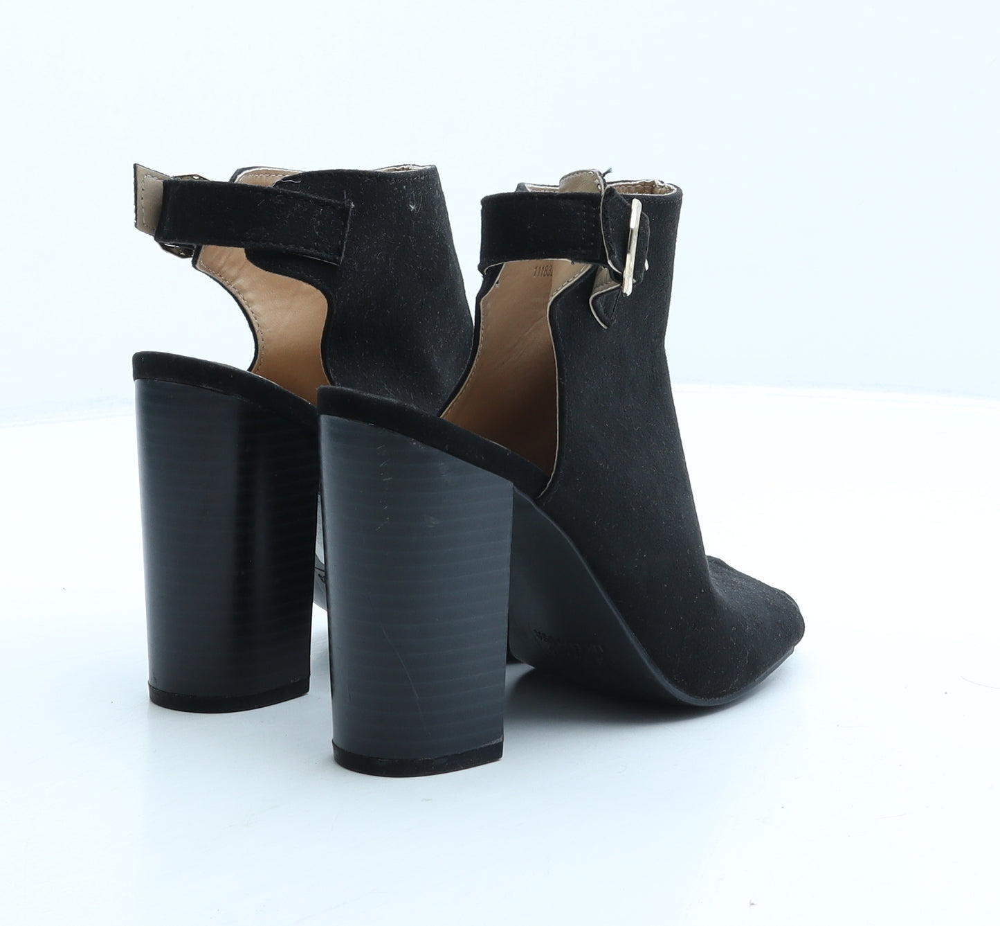 Primark Womens Black Suede Slingback Heel UK 3 36