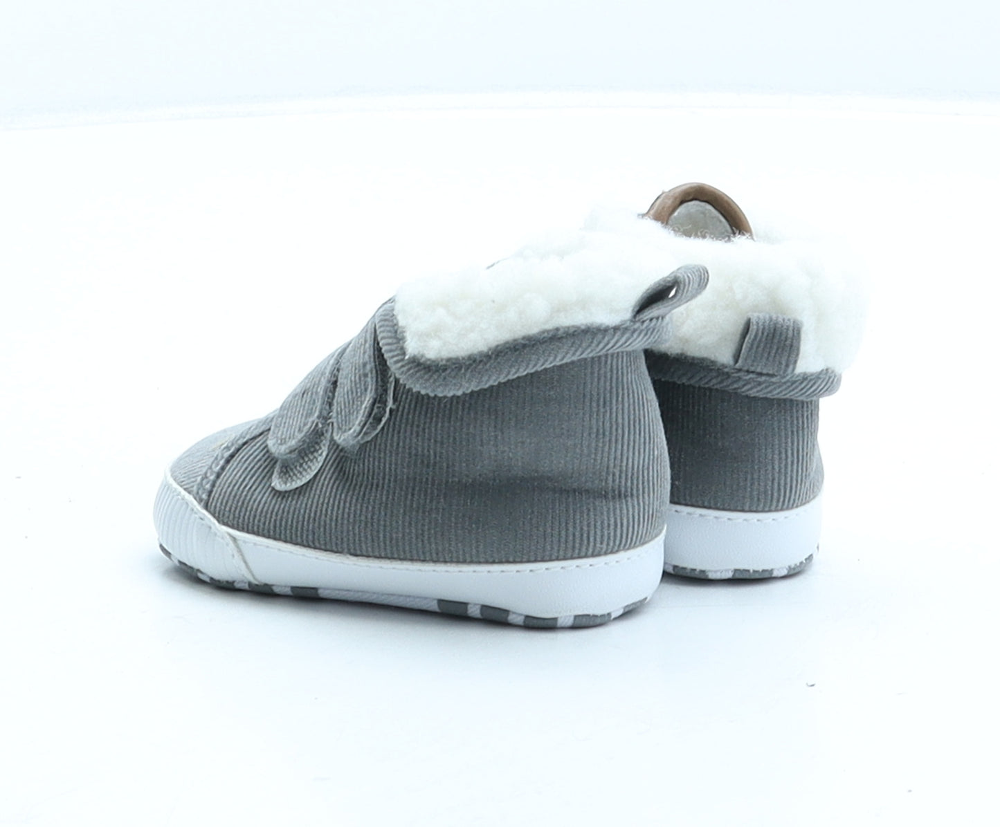 Primark Boys Grey Polyester Shearling Style Boot UK 0-6 Months