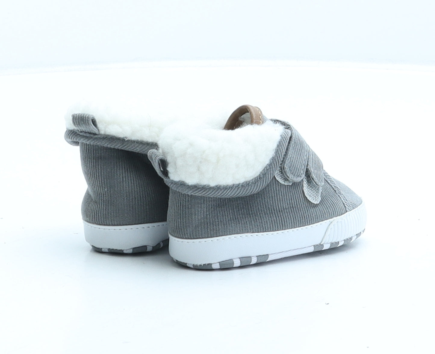 Primark Boys Grey Polyester Shearling Style Boot UK 0-6 Months