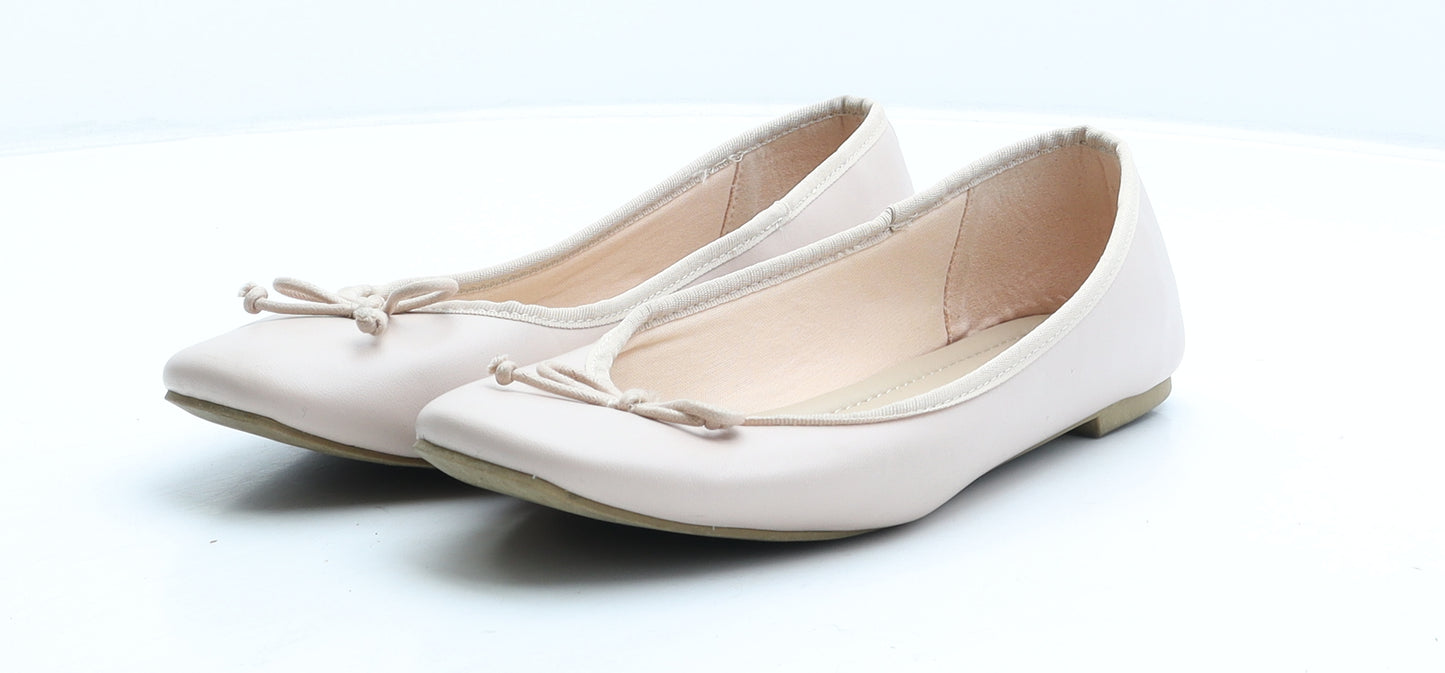 Marks and Spencer Womens Pink Polyester Ballet Flat UK 6