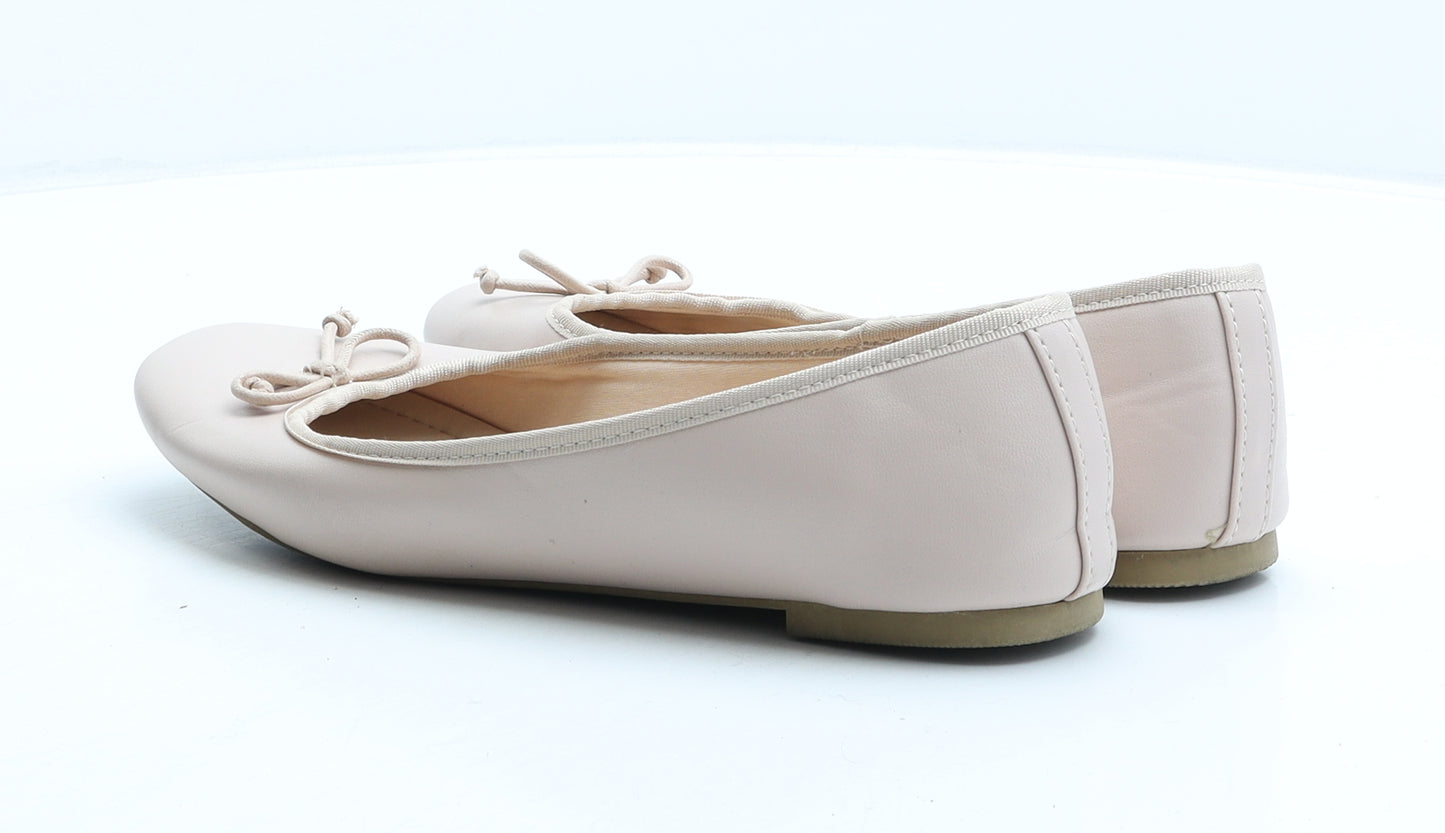 Marks and Spencer Womens Pink Polyester Ballet Flat UK 6