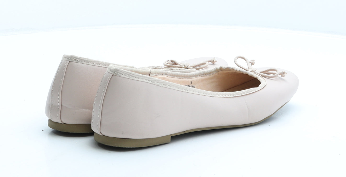 Marks and Spencer Womens Pink Polyester Ballet Flat UK 6