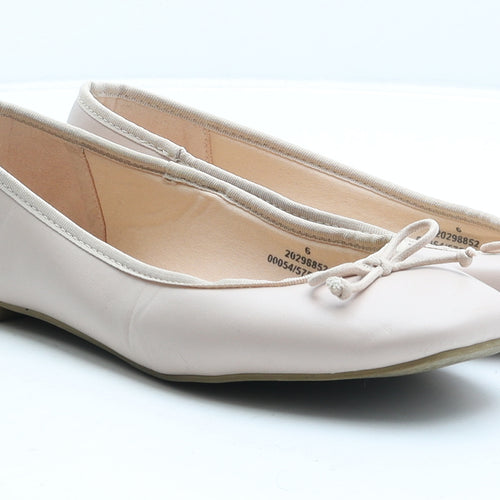 Marks and Spencer Womens Pink Polyester Ballet Flat UK 6