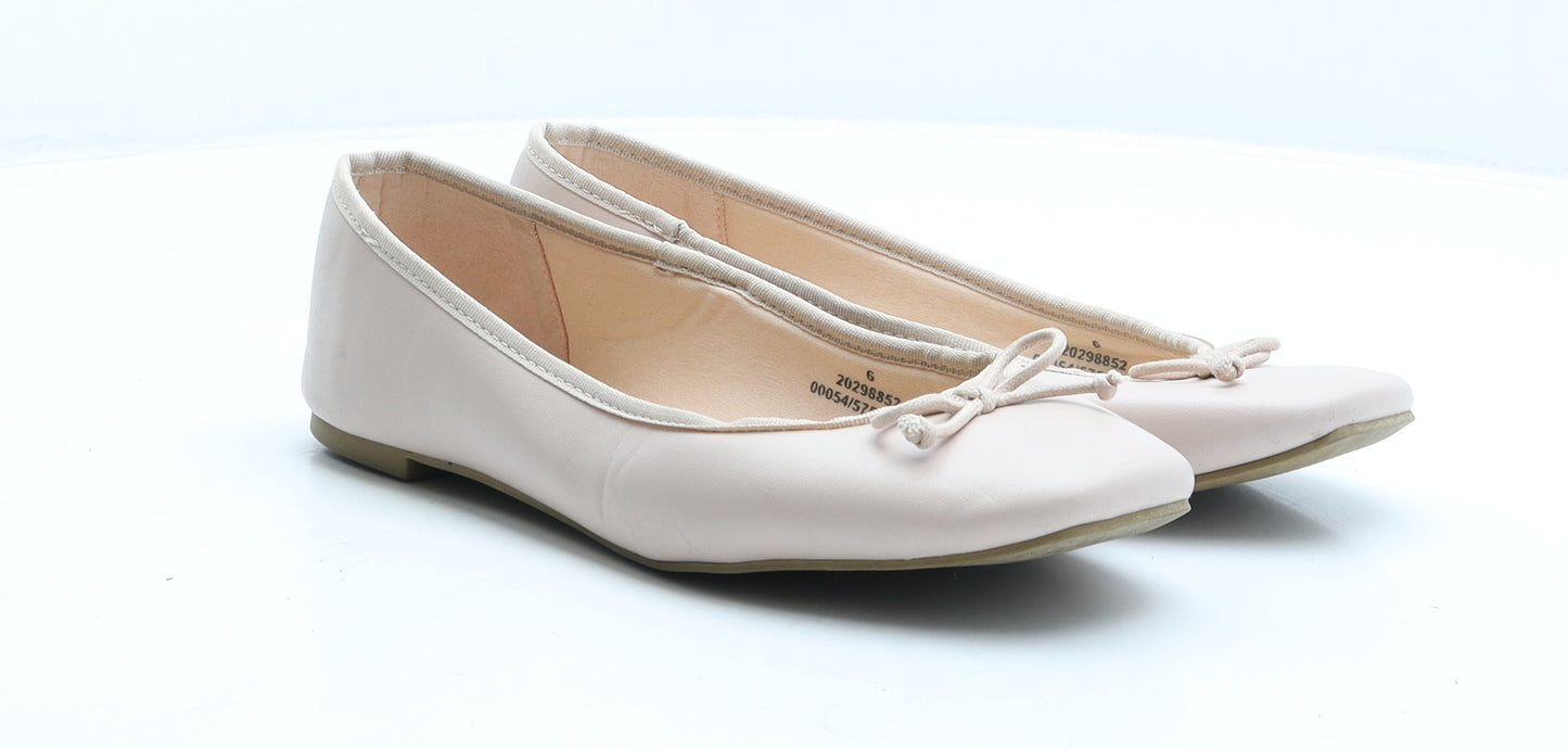Marks and Spencer Womens Pink Polyester Ballet Flat UK 6