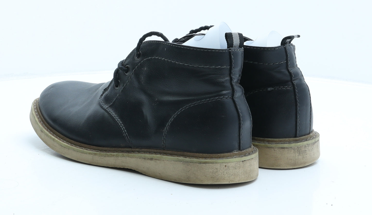 Marks and Spencer Mens Black Synthetic Chukka Boot UK 8