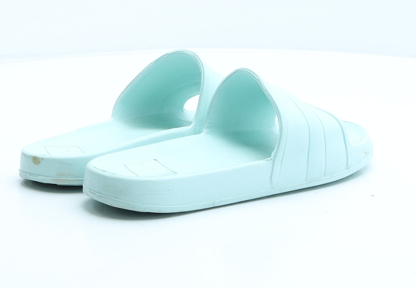 Preworn Womens Green Rubber Slider Sandal UK 4