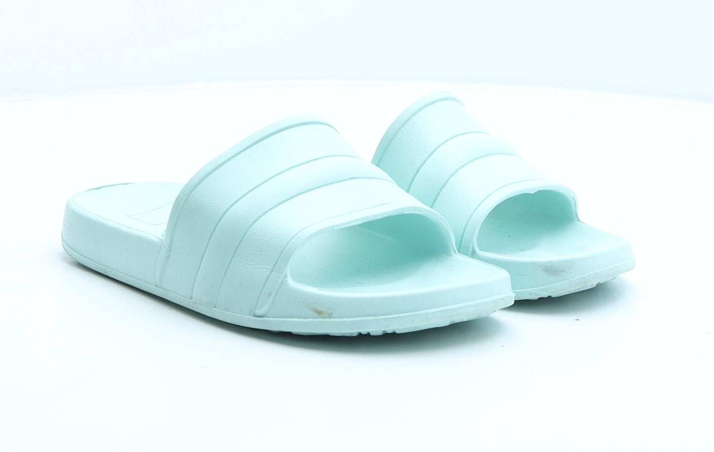 Preworn Womens Green Rubber Slider Sandal UK 4
