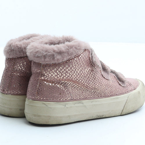 NEXT Girls Pink Geometric Fabric Trainer UK 9