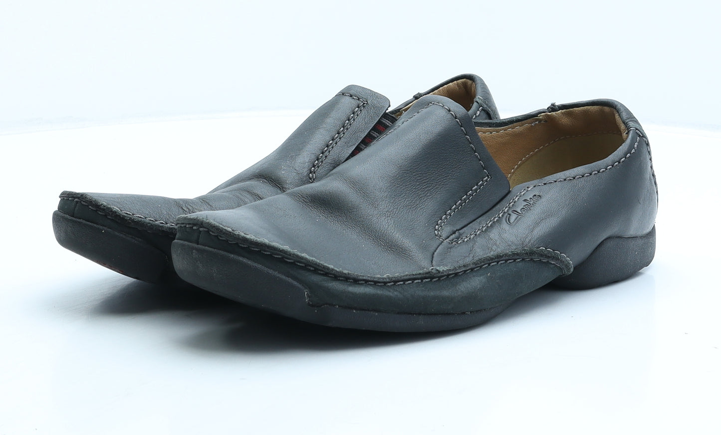 Clarks Mens Black Leather Loafer Casual UK 7.5