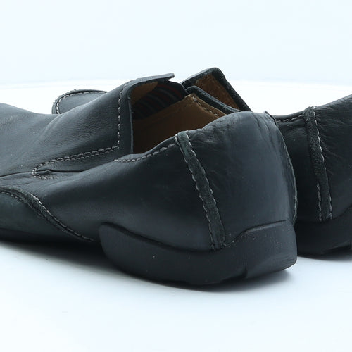 Clarks Mens Black Leather Loafer Casual UK 7.5