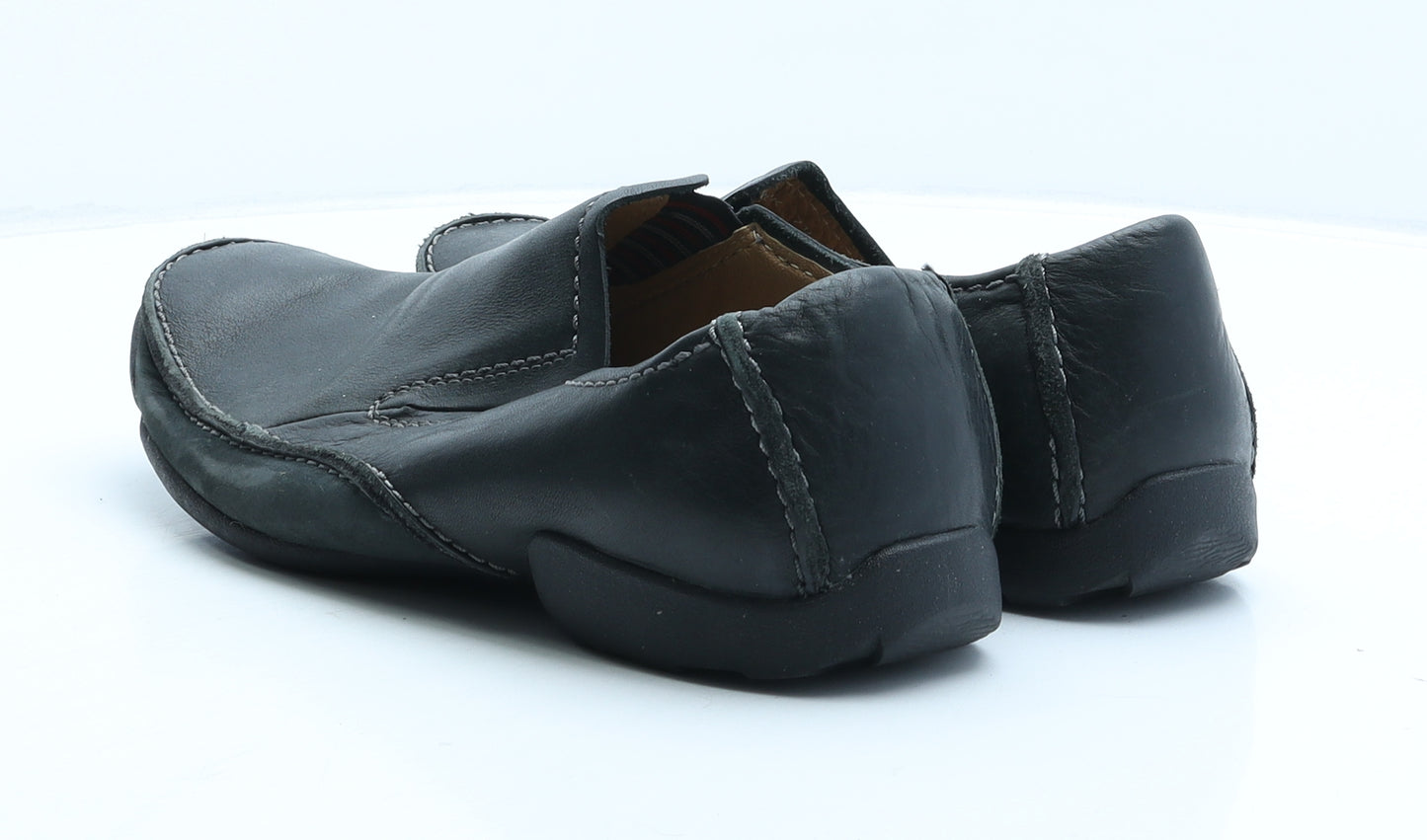 Clarks Mens Black Leather Loafer Casual UK 7.5