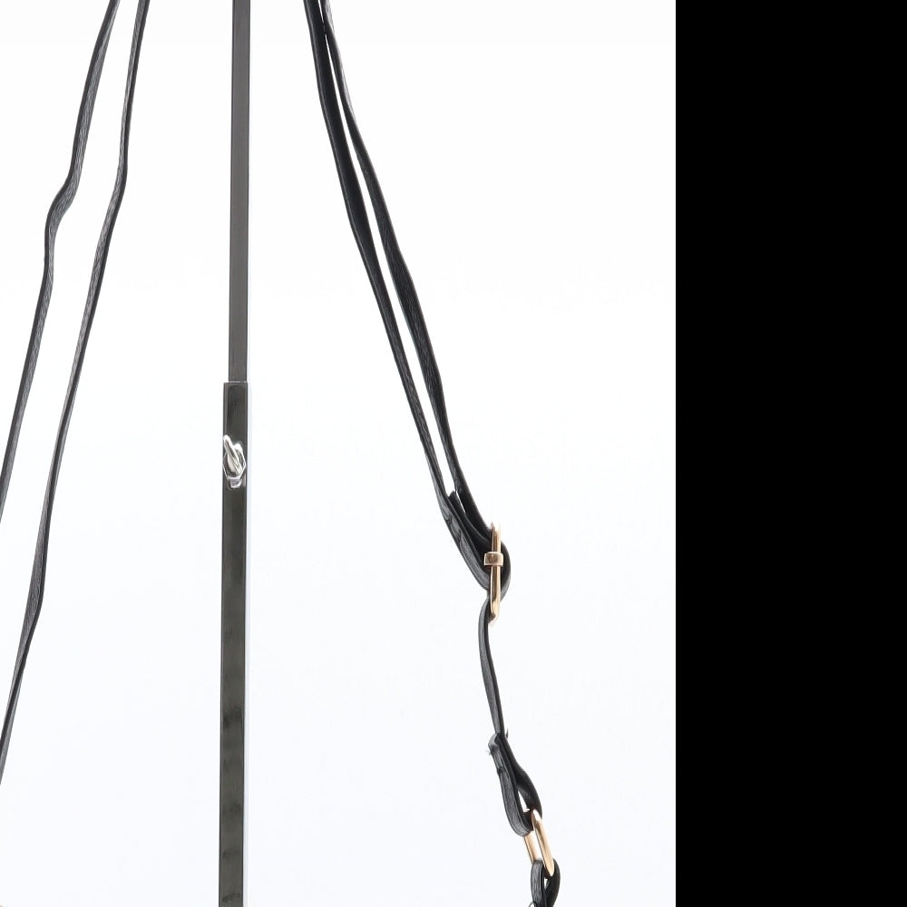 Peacocks Womens Black Polyethylene Saddle Bag Size Small