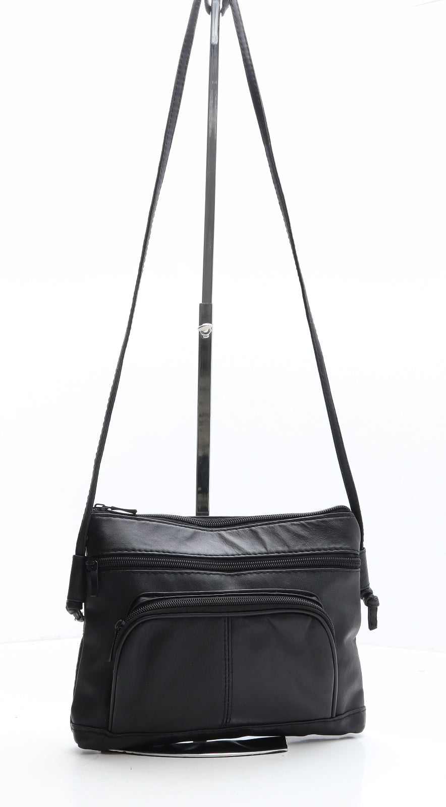 Preworn Womens Black Polyethylene Crossbody Size Small