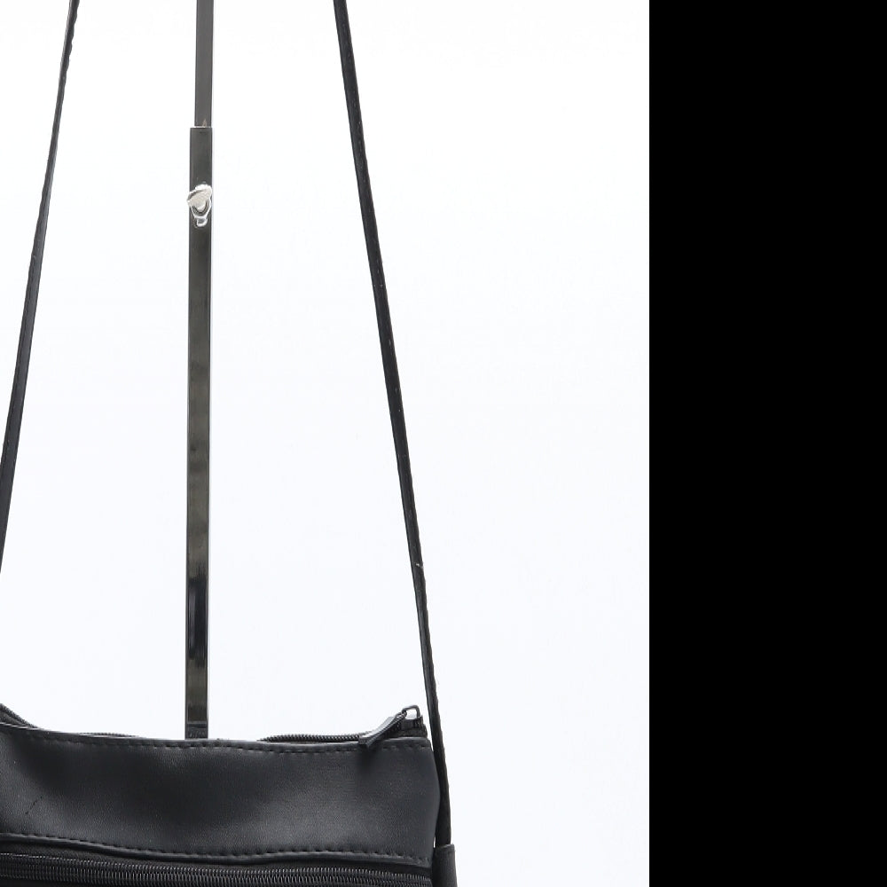 Preworn Womens Black Polyethylene Crossbody Size Small