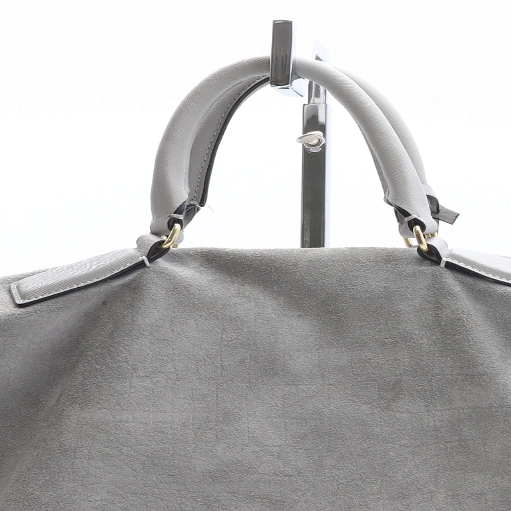 Kurt Geiger Womens Grey Suede Satchel/Top Handle Bag Size Large