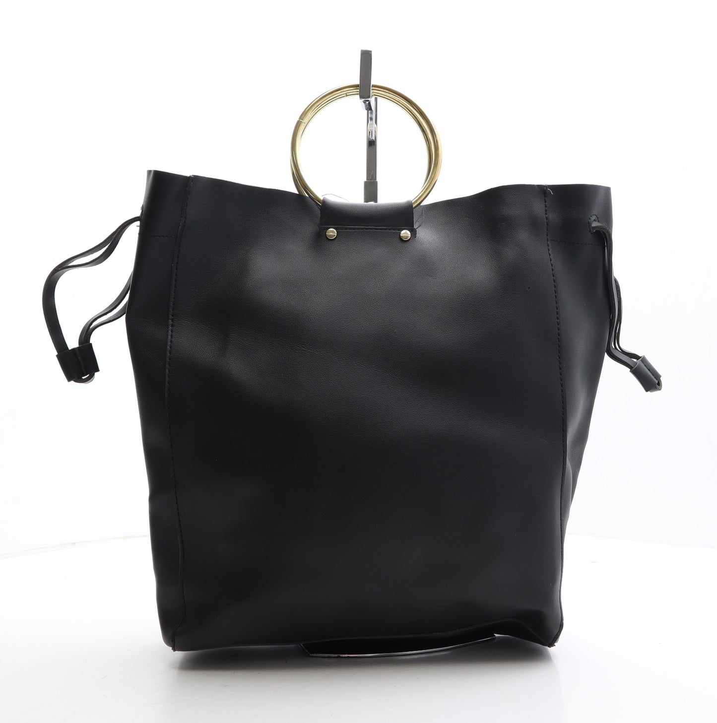 Topshop Womens Black Polyester Hobo Bag Size Extra Large