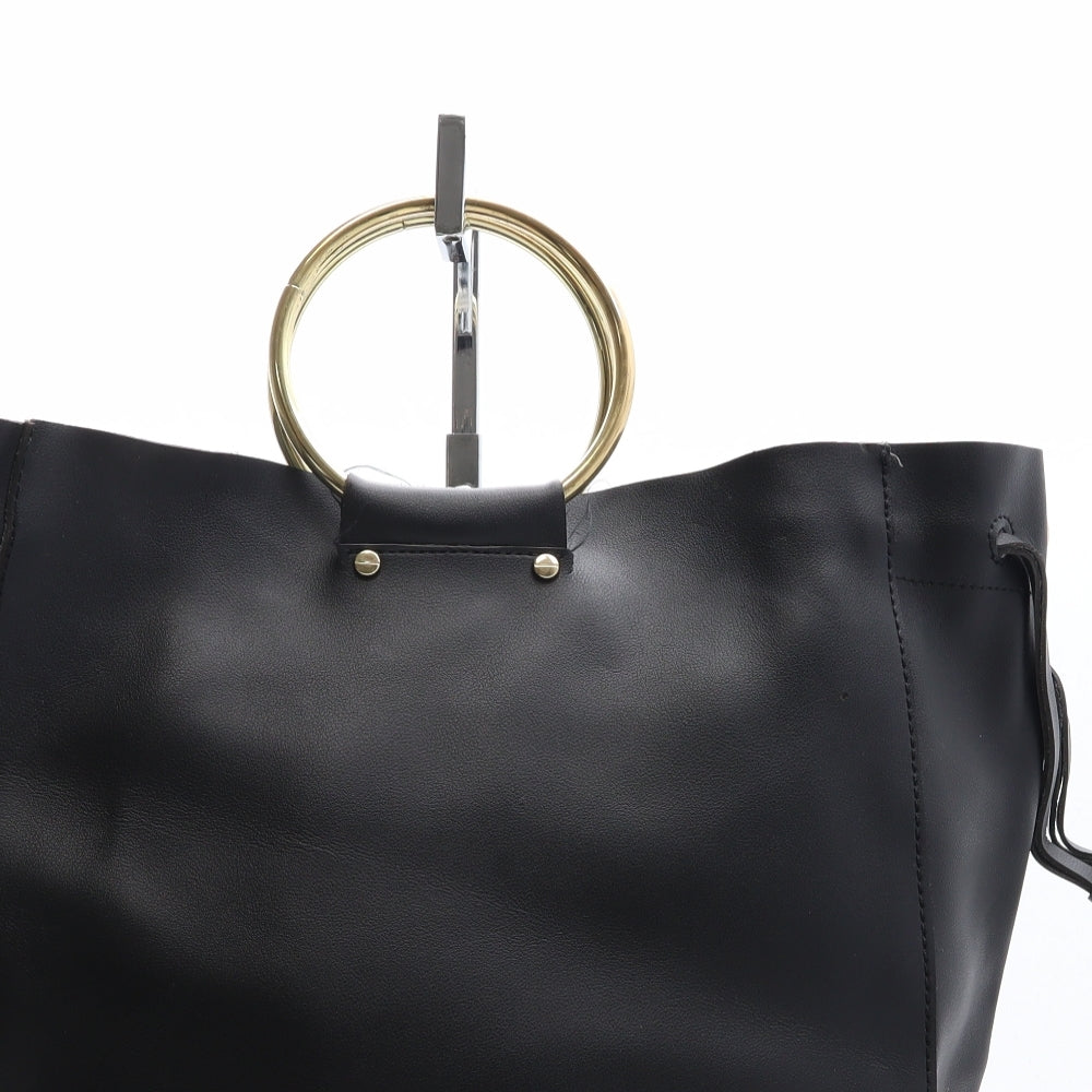 Topshop Womens Black Polyester Hobo Bag Size Extra Large