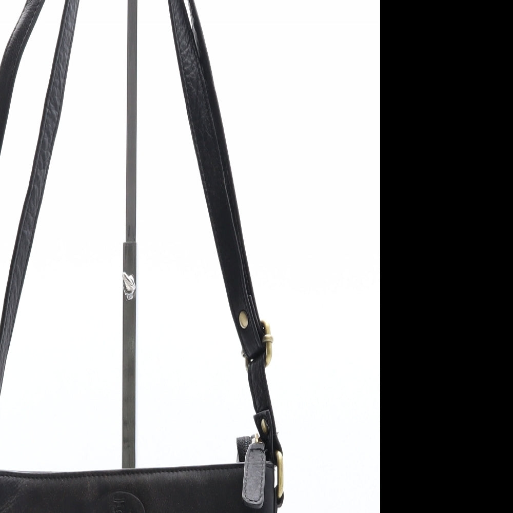 Rowallan Womens Black Floral Polyethylene Crossbody Size Small