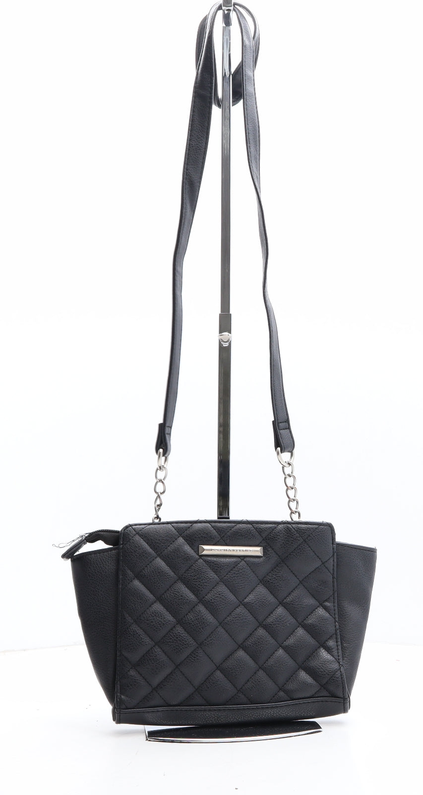 Dorothy Perkins Womens Black Polyethylene Saddle Bag Size Mini