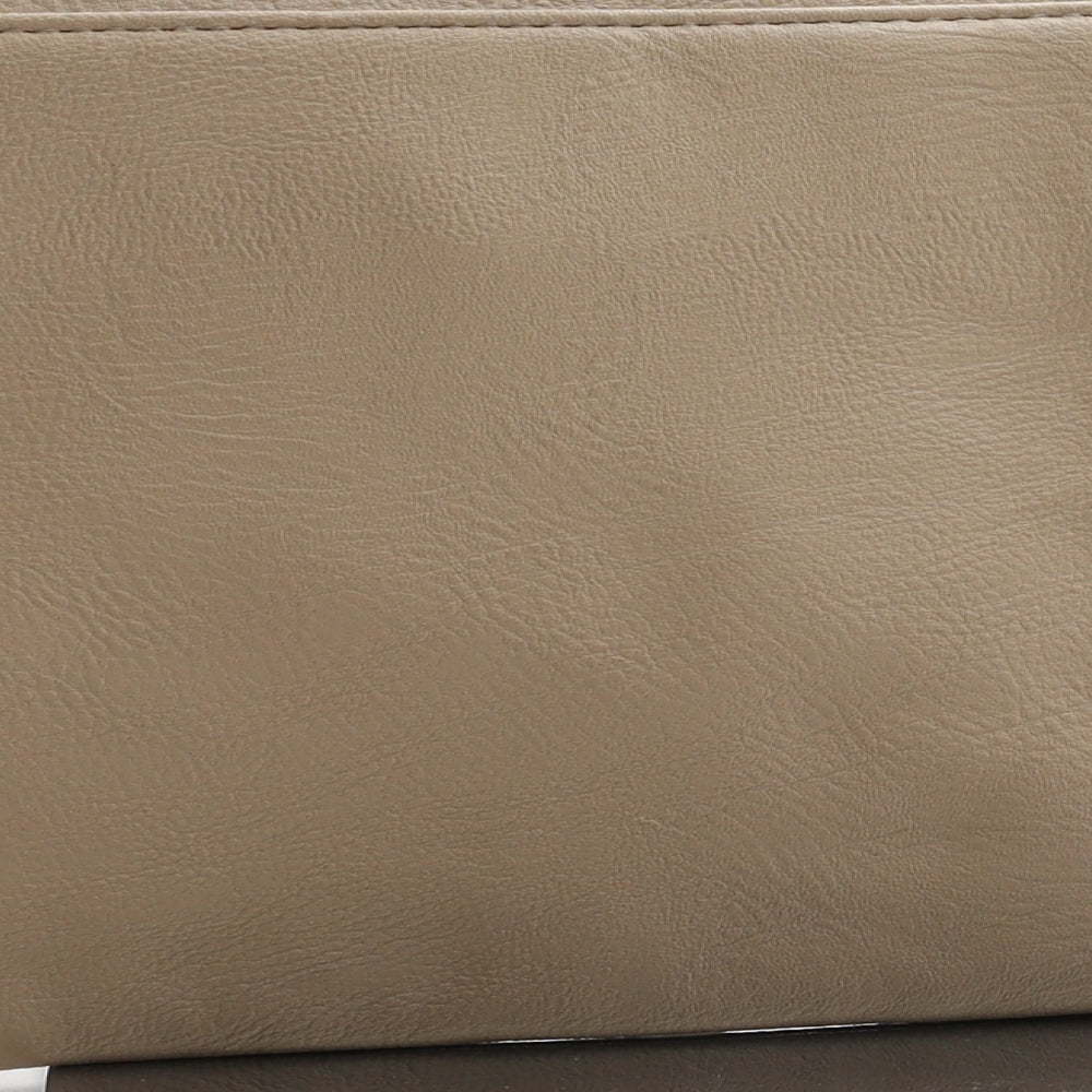 F&F Womens Beige Polyurethane Clutch Size Small