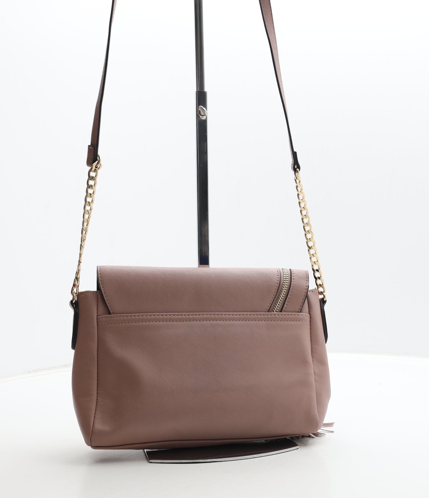 River Island Womens Pink Polyurethane Crossbody Size Small