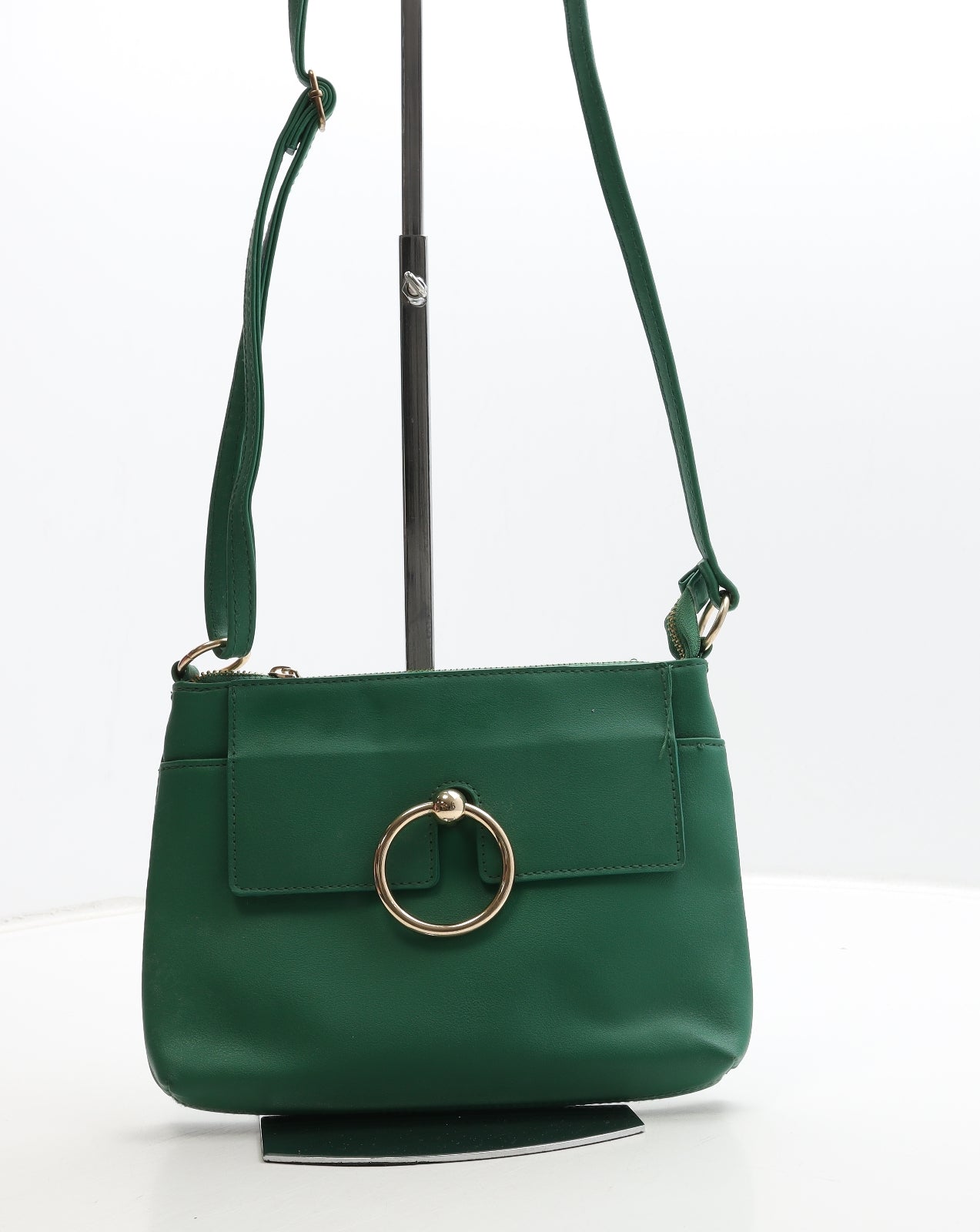 Matalan Womens Green Polyurethane Crossbody Size Small