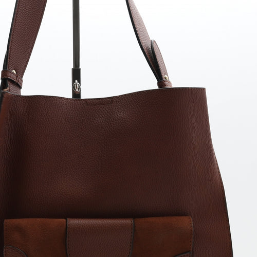 Primark Womens Brown Polyurethane Shoulder Bag Size Large