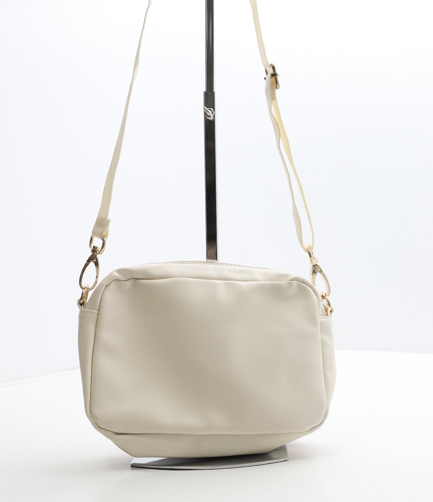 New Look Womens Ivory Polyester Crossbody Size Small