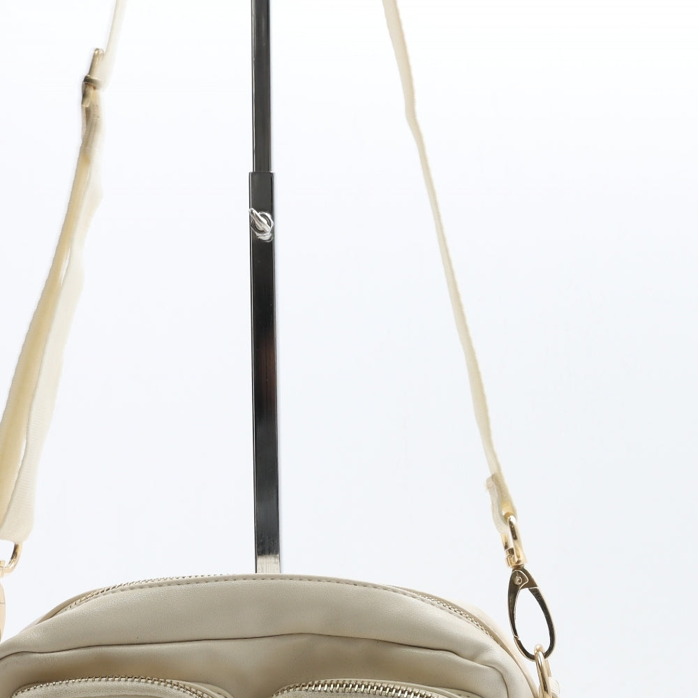 New Look Womens Ivory Polyester Crossbody Size Small