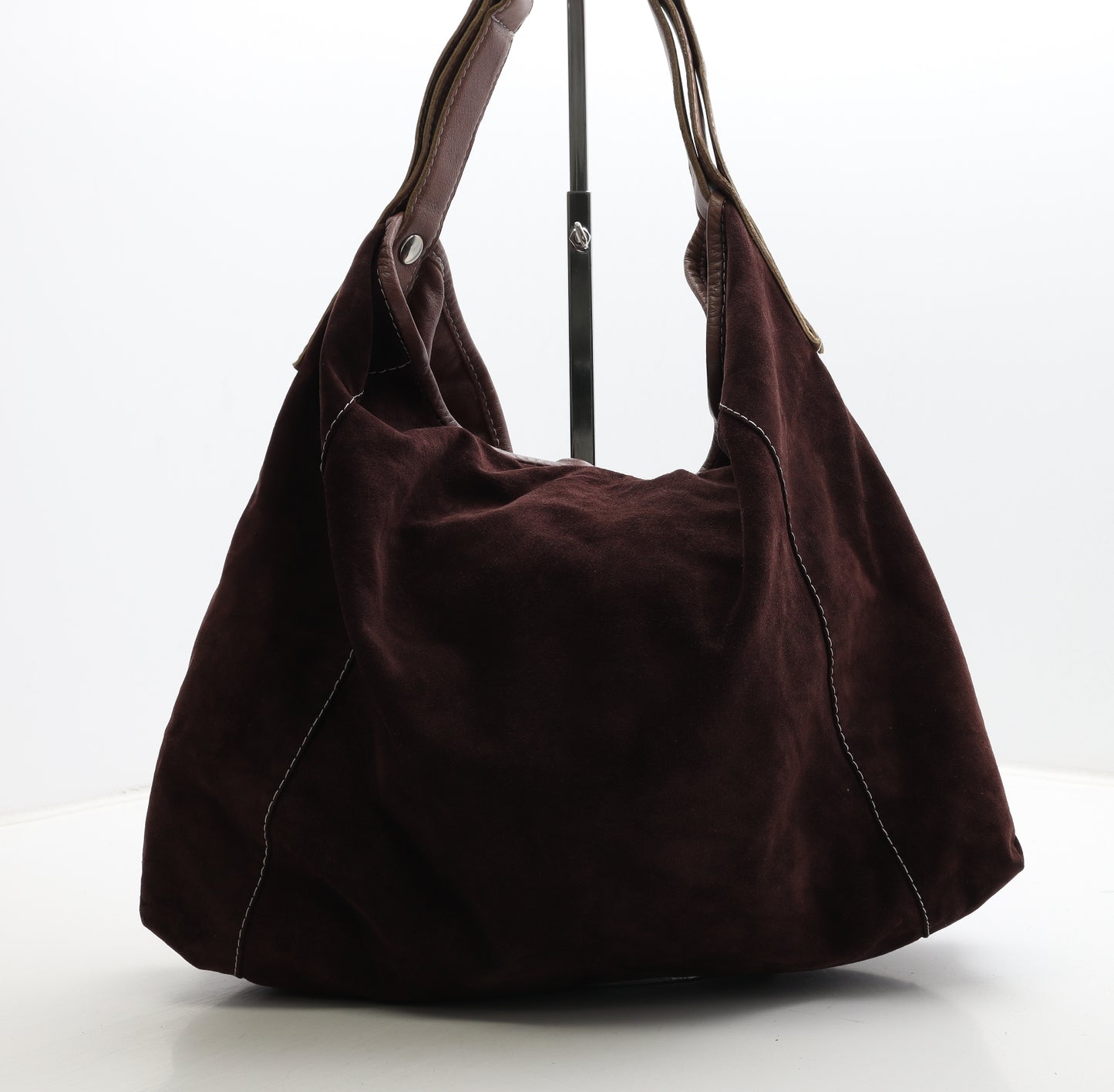Olly London Womens Brown Suede Shoulder Bag Size Large