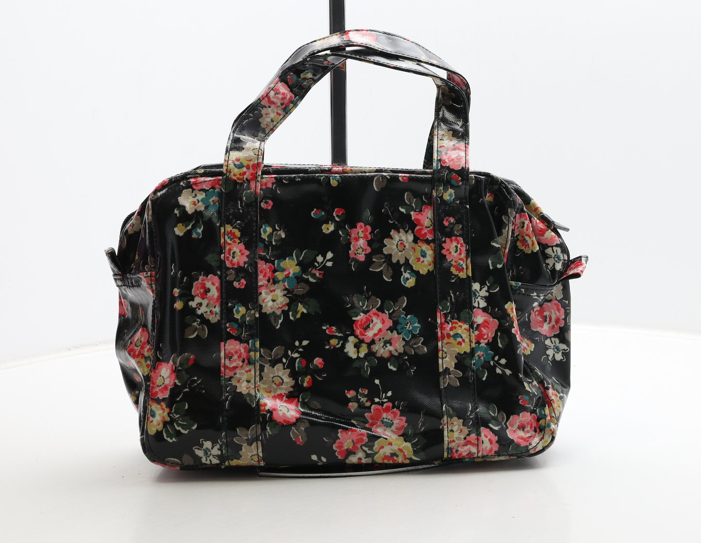 Cath Kidston Womens Black Floral Polyester Top Handle Bag Size Small