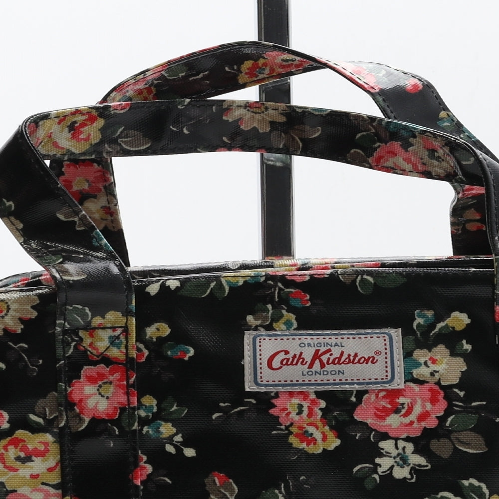 Cath Kidston Womens Black Floral Polyester Top Handle Bag Size Small