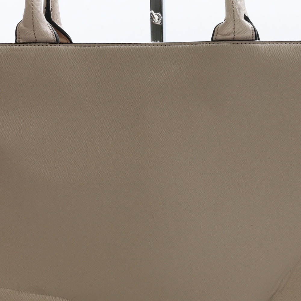 River Island Womens Beige Colorblock Polyurethane Top Handle Bag Size Large