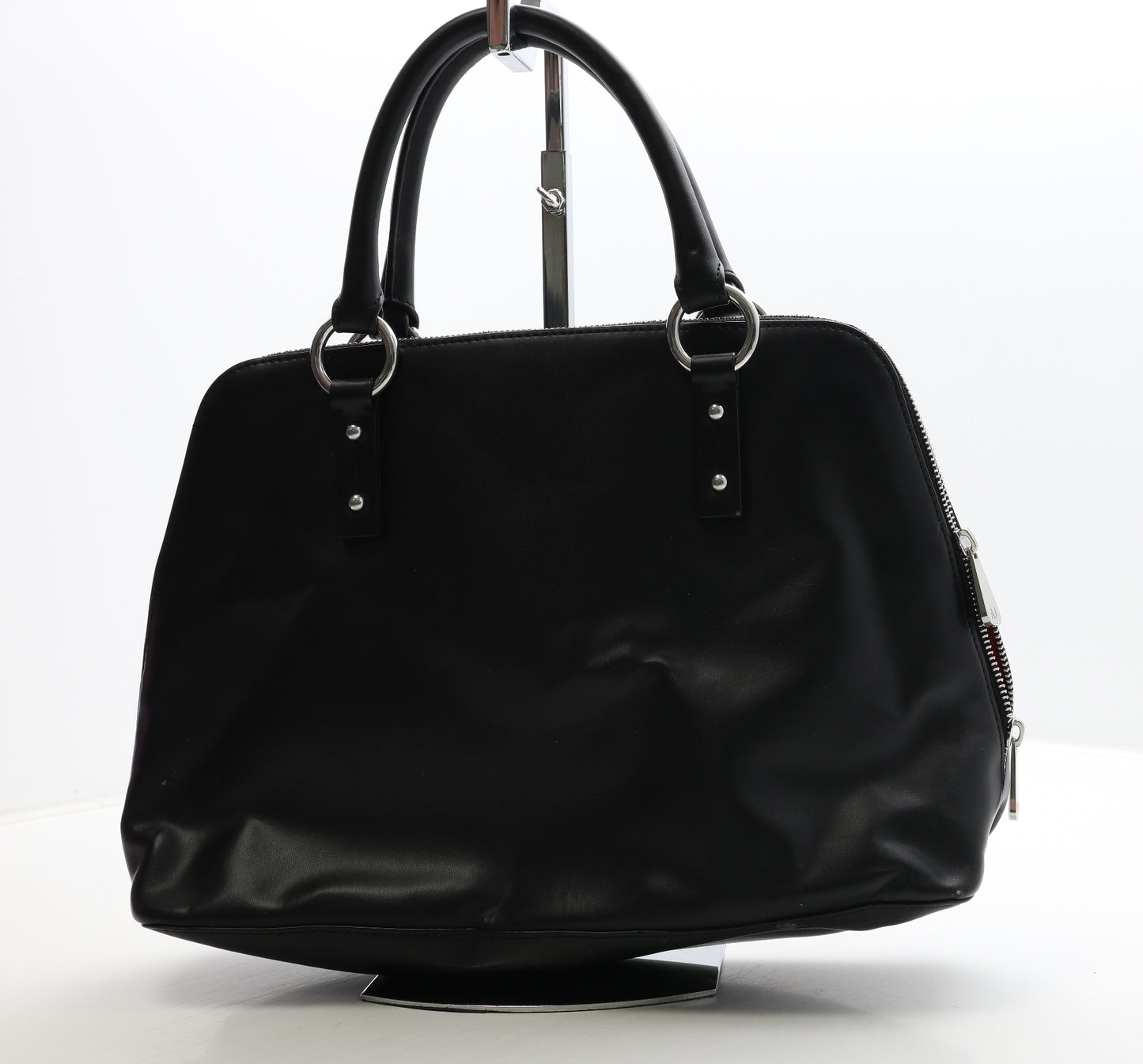 Armani Jeans Womens Black Polyester Top Handle Bag Size Medium