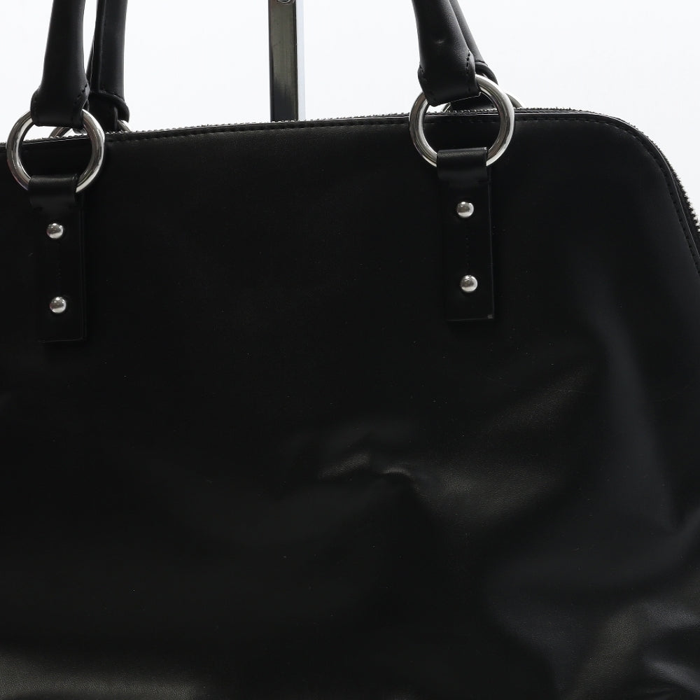 Armani Jeans Womens Black Polyester Top Handle Bag Size Medium