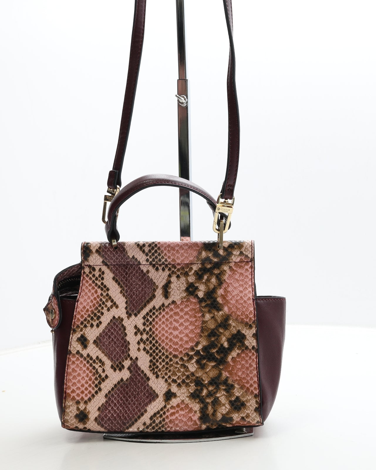 Dune Womens Multicoloured Animal Print Polyurethane Crossbody Size Small - Snake Print