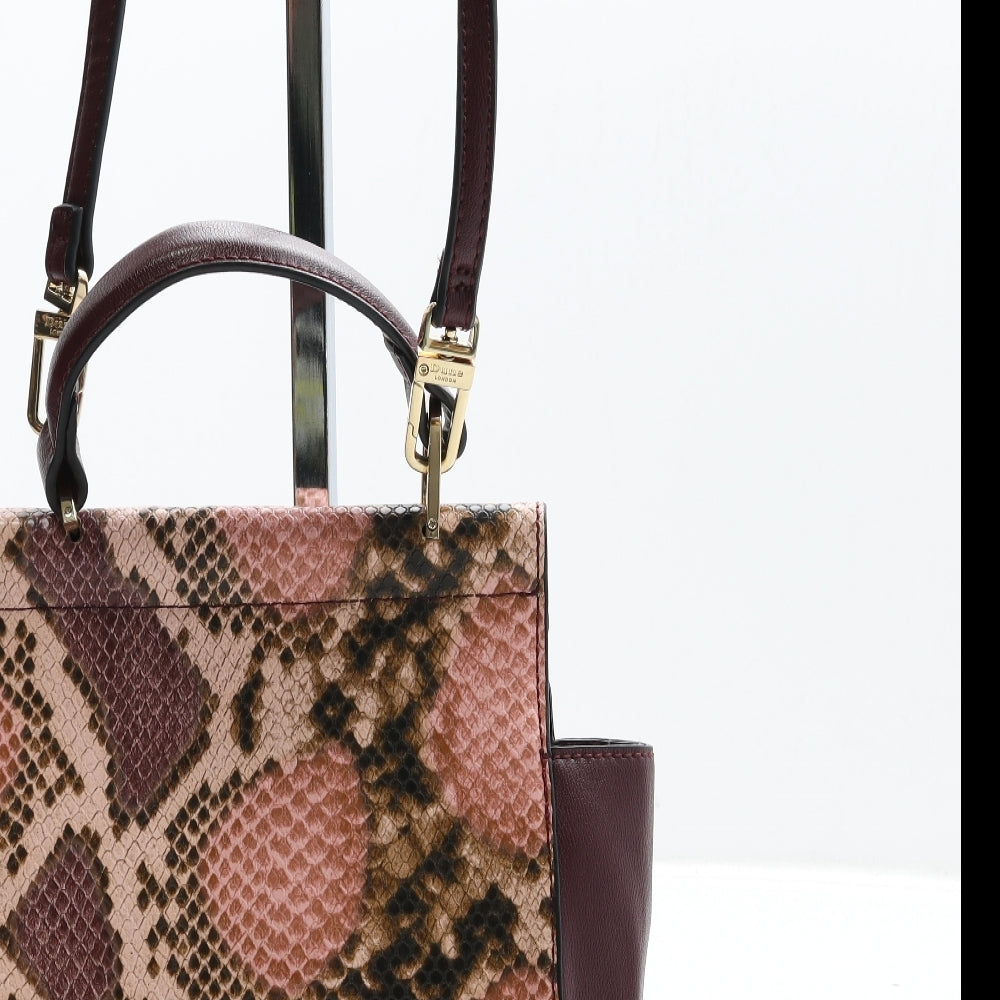 Dune Womens Multicoloured Animal Print Polyurethane Crossbody Size Small - Snake Print