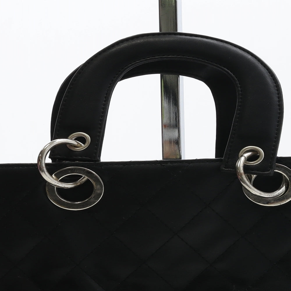Bijoux Terner Womens Black PVC Top Handle Bag Size Small
