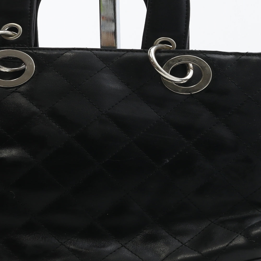 Bijoux Terner Womens Black PVC Top Handle Bag Size Small